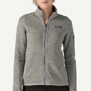 Womens Patagonia Better Sweater Fleece Jacket Sz Small Birch White Grey